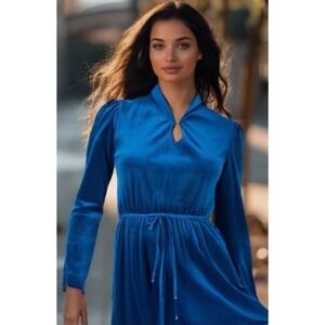 spring ladies dresses Unique Vintage Spring Bouquet Cotton Shirt Dress M/8-10